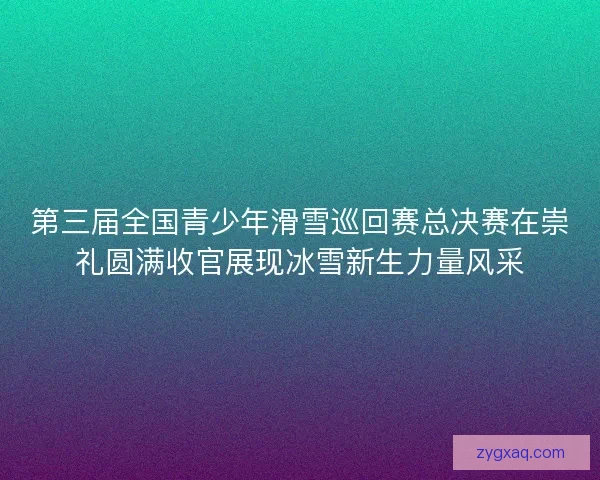 第三届全国青少年滑雪巡回赛总决赛在崇礼圆满收官展现冰雪新生力量风采