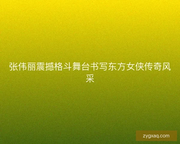 张伟丽震撼格斗舞台书写东方女侠传奇风采